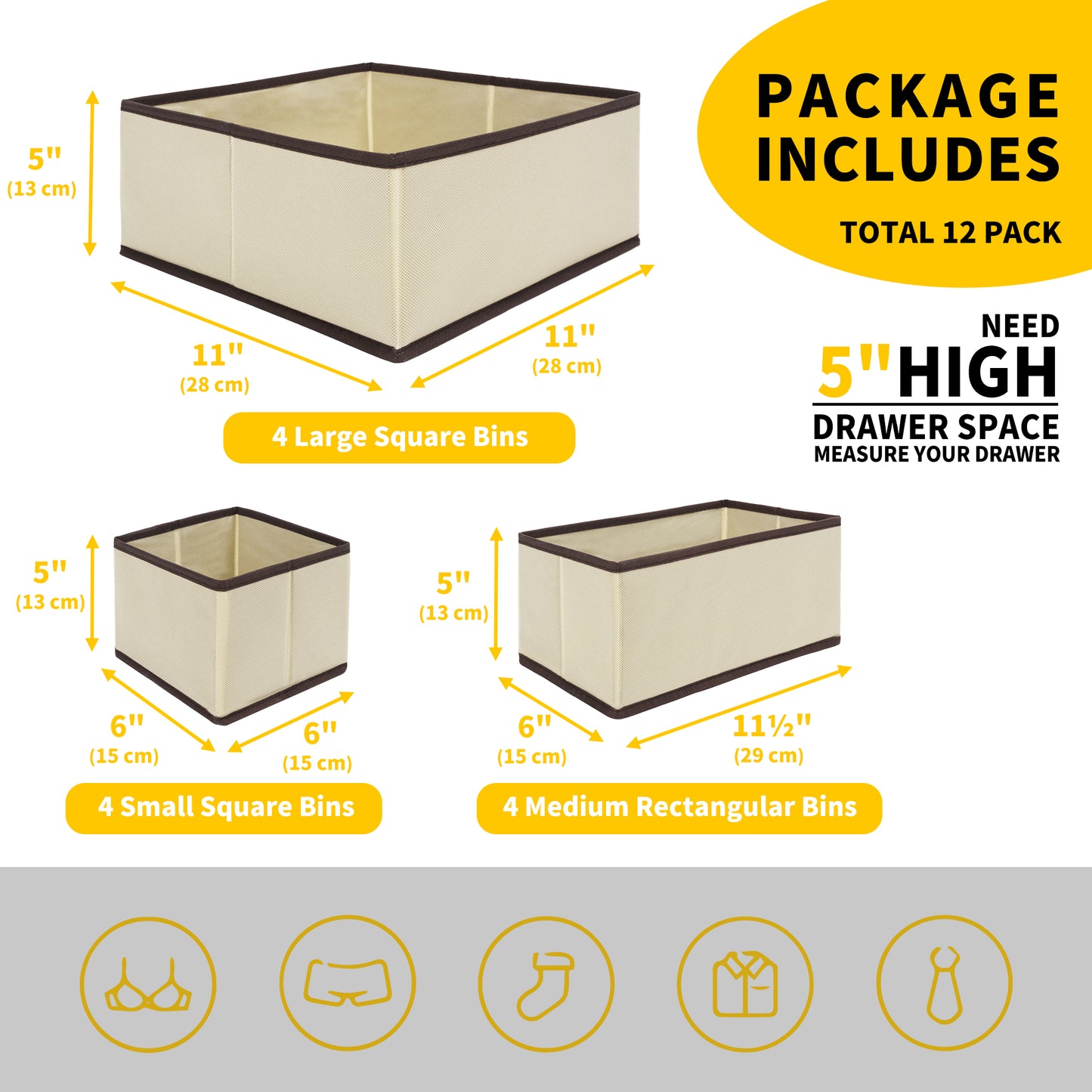 Drawer Storage Bins