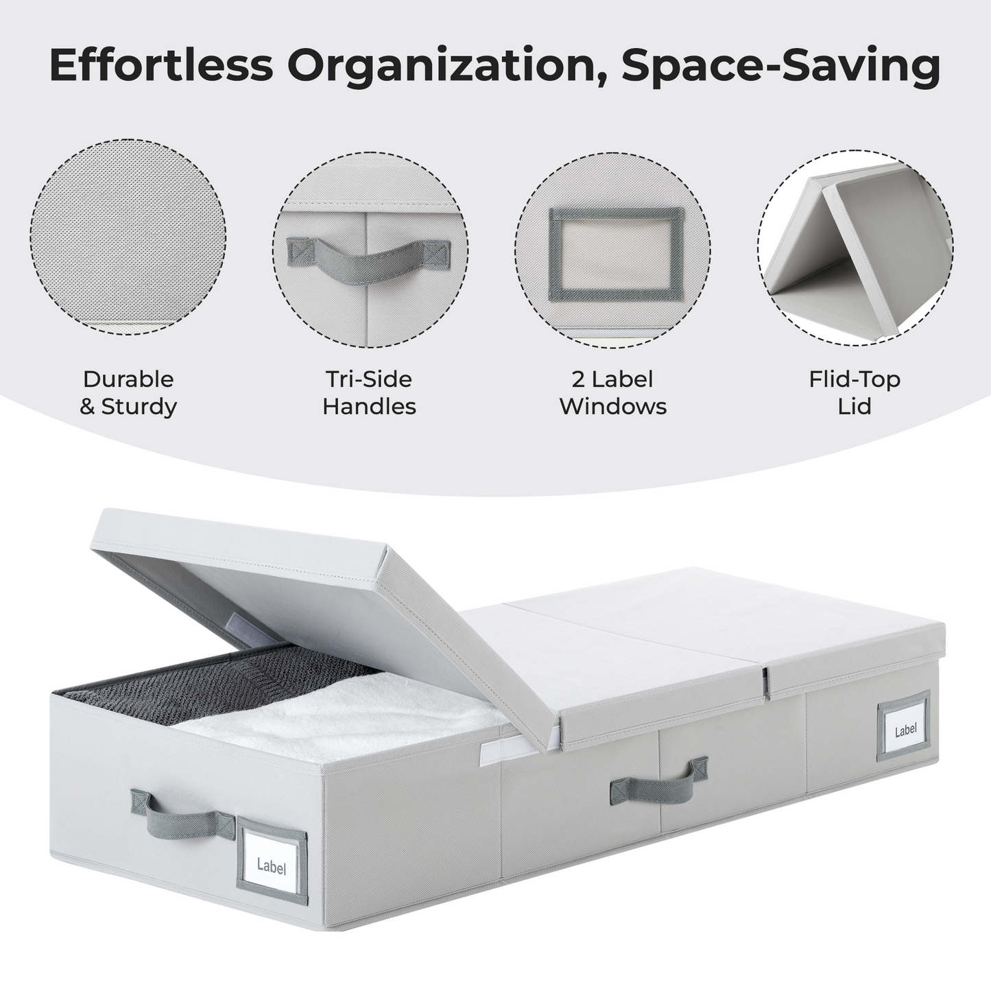 Foldable Organizer with Tri-Fold Lid