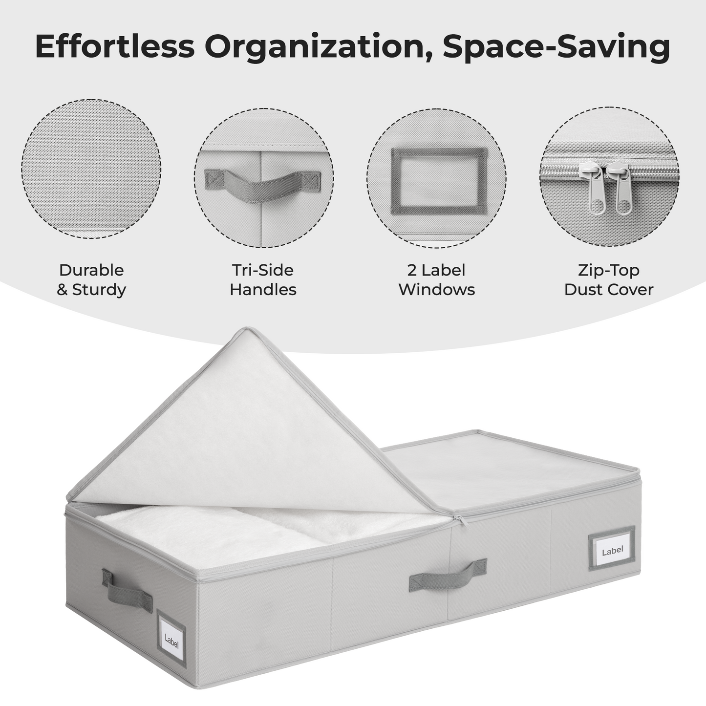 Under Bed Storage Container with Lid