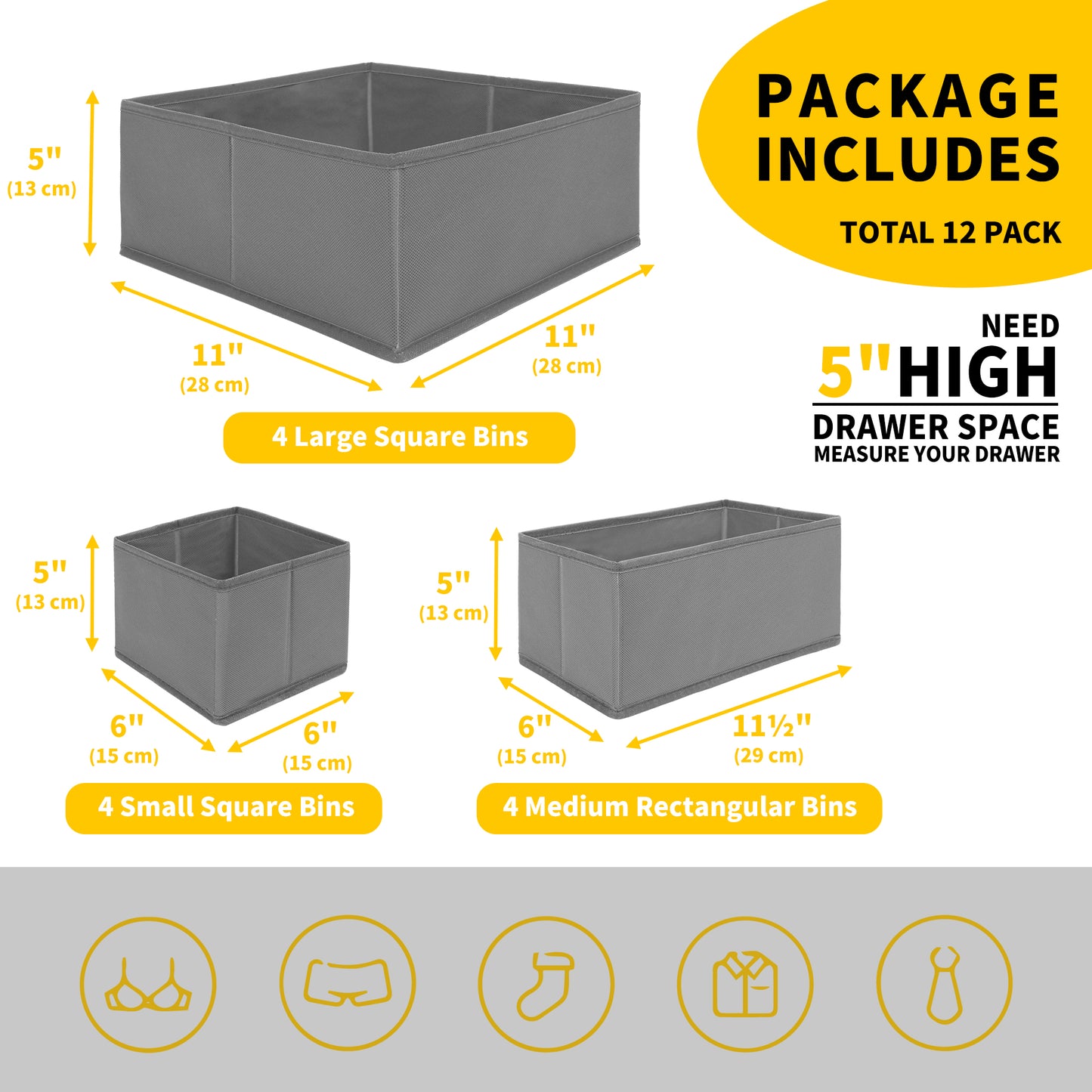 Drawer Storage Bins