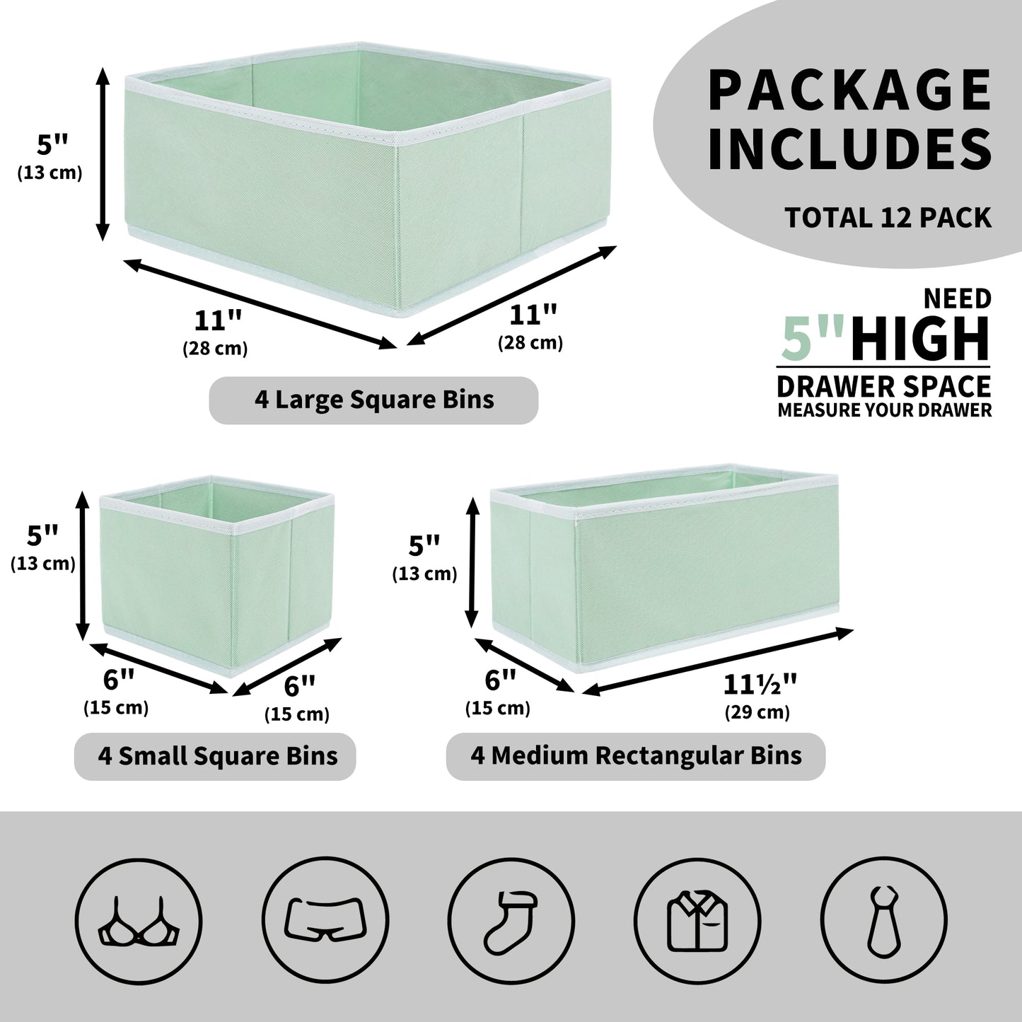 Drawer Storage Bins