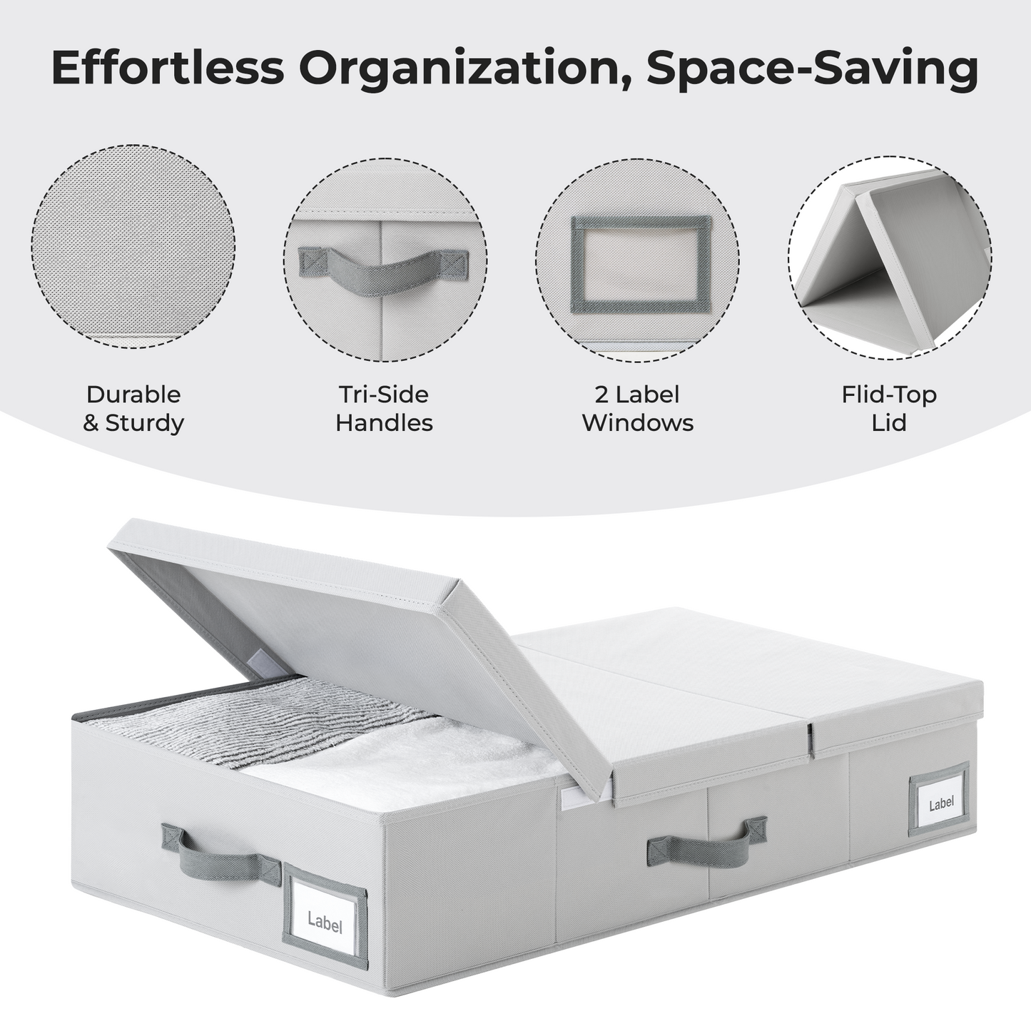 Foldable Organizer with Tri-Fold Lid
