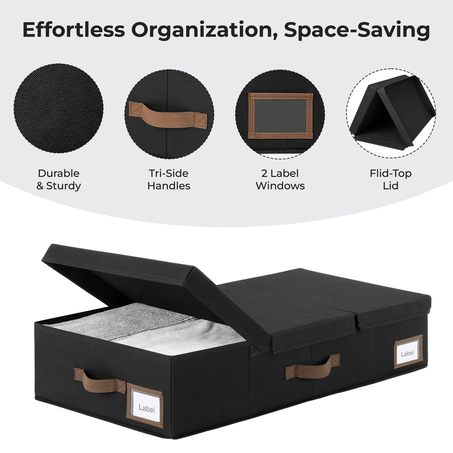 Foldable Organizer with Tri-Fold Lid
