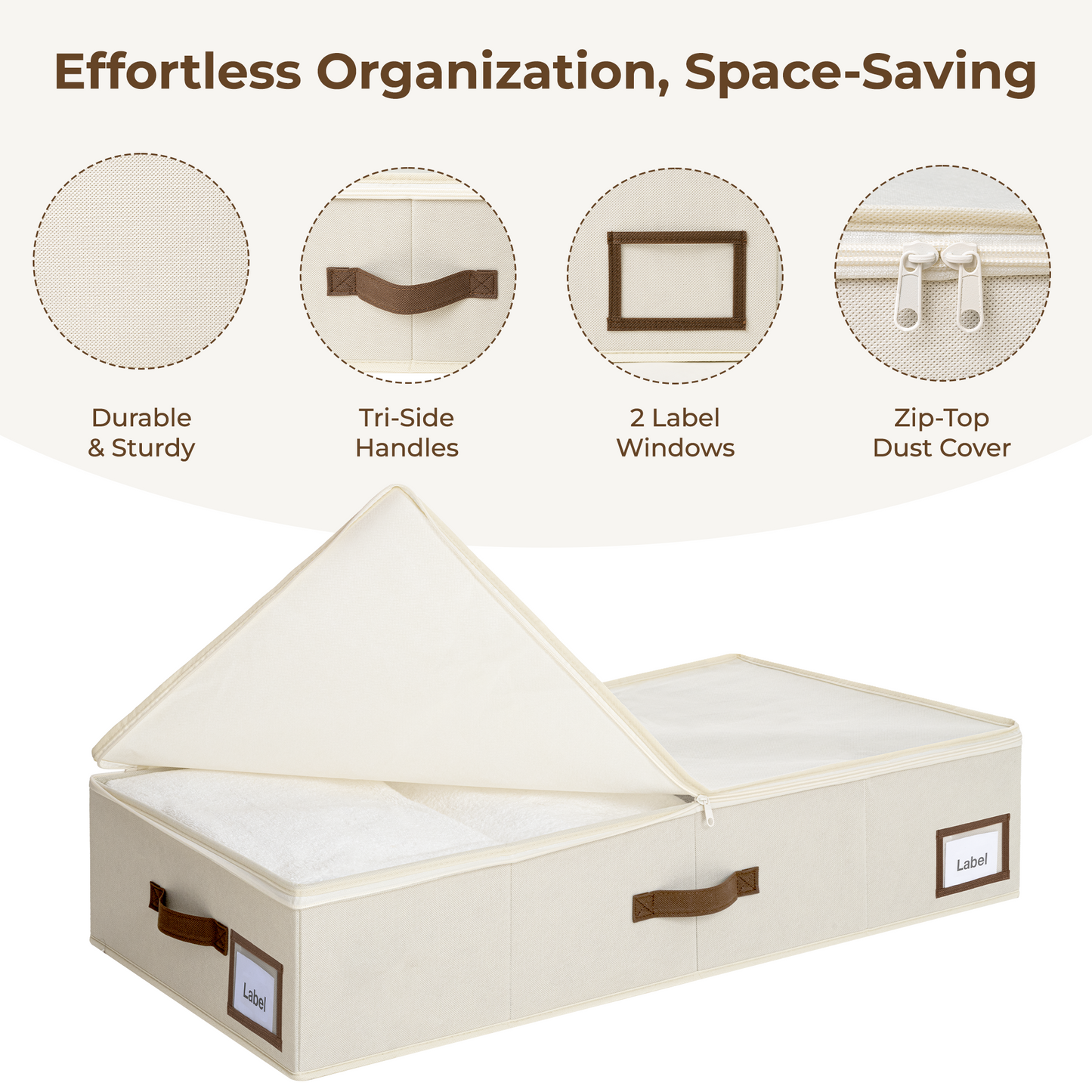 Under Bed Storage Container with Lid